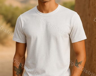 Paquete de maquetas Ash Bella Canvas 3001 / Maquetas de camisetas para hombre y mujer (parte delantera y trasera) / Plantilla de impresión bajo demanda (POD) para descarga digital