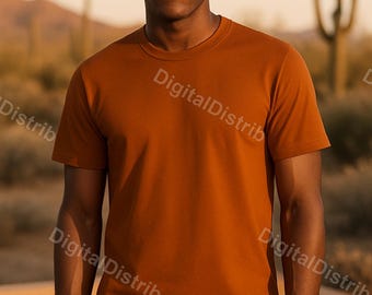 Paquete de maquetas Autumn Bella Canvas 3001 / Maquetas de camisetas para hombre y mujer (parte delantera y trasera) / Plantilla de impresión bajo demanda (POD) para descarga digital