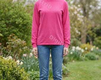 Maqueta de camiseta Heliconia Comfort Colors 6014 / Manga larga para hombre y mujer (descarga digital)