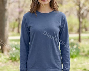 Paquete de maquetas de camisetas Comfort Colors 6014 de la marca Navy (descarga digital)