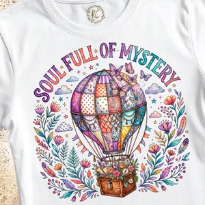 Imágenes prediseñadas PNG de globos aerostáticos estilo boho en acuarela para descargar / Arte de sublimación en acuarela con patchwork / Gráfico floral para scrapbooking / Lámina decorativa para pared