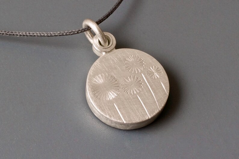 dandelion locket for a small picture handmade round photo locket with delicate dandelions
