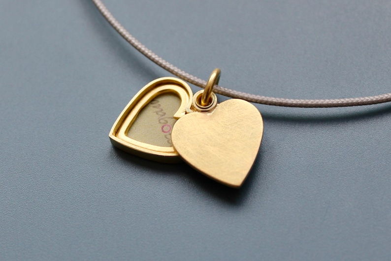 romantic golden love locket for one photo image 3