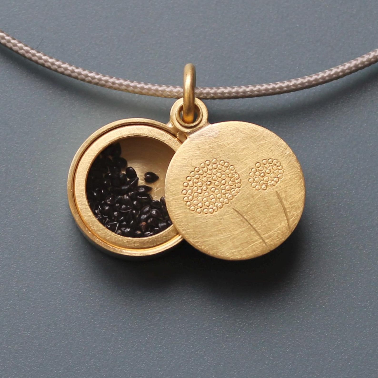 Remembrance Locket Elegant Golden Remembrance Locket Filled With Forget Me Not Seeds - Etsy