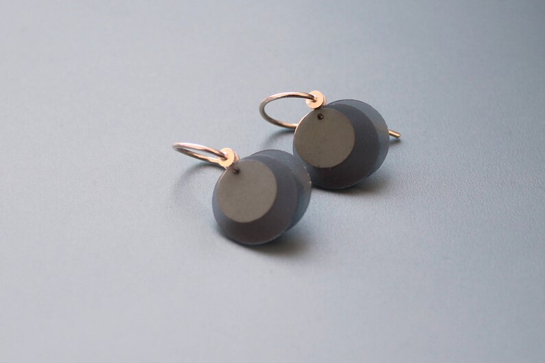 Gray Earrings in Sterling Silver Dangle Earrings image 3