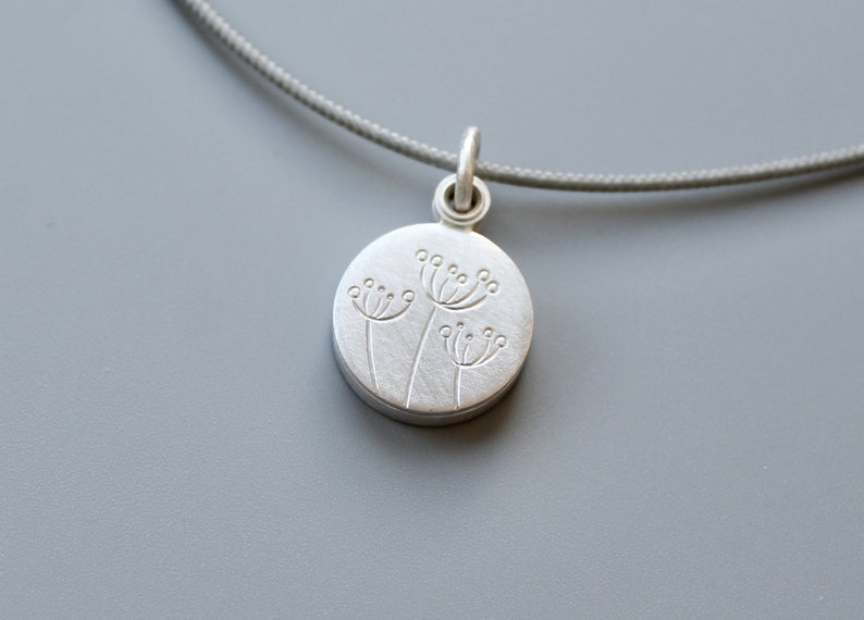 small floral locket for one picture in sterling silver image 2