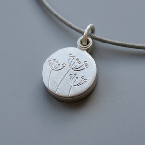 small floral locket for one picture in sterling silver image 4