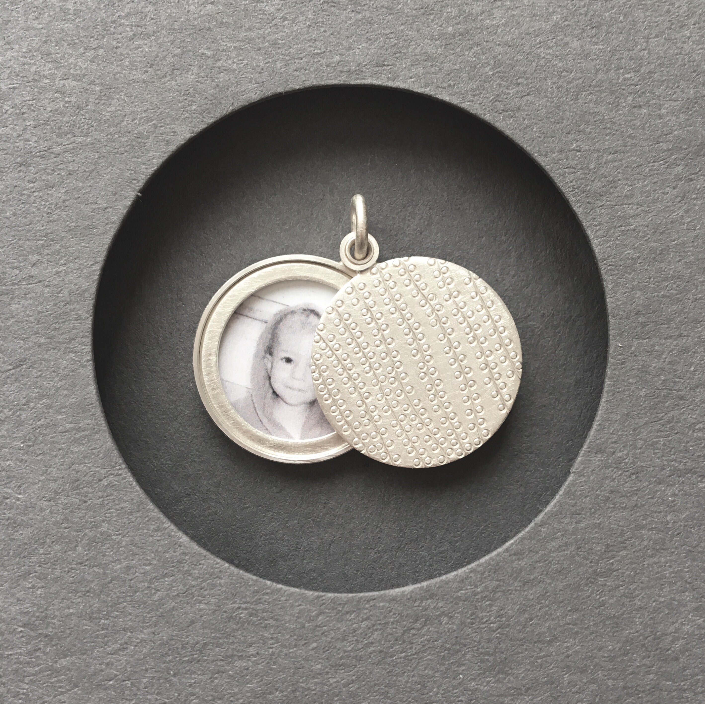 String For A Locket Modern Round Picture Locket String of Pearls Design in Sterling Silver ...