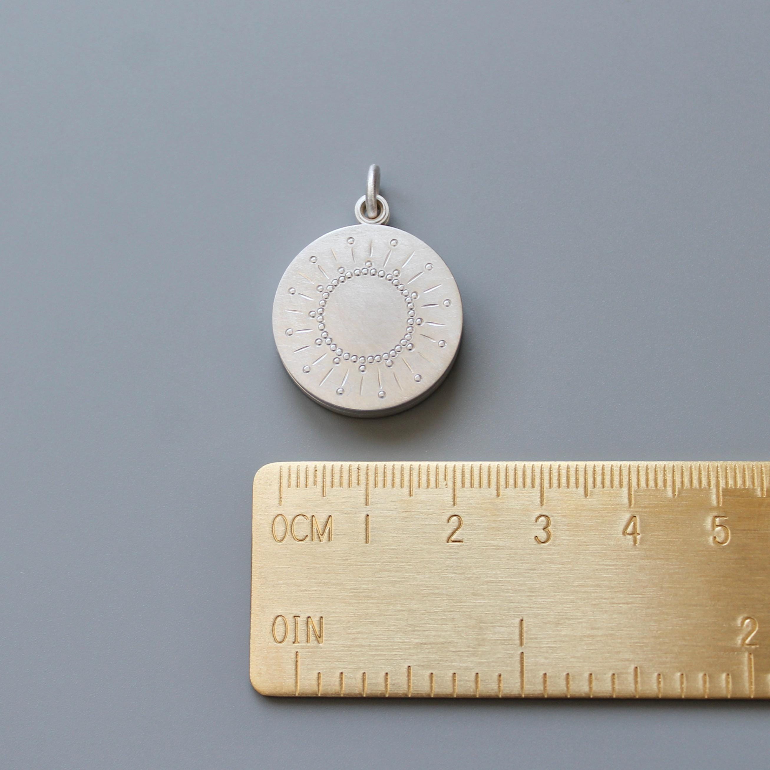 Silver Locket Sun Modern Two Pictures Locket With Sun Design in Sterling Silver - Etsy