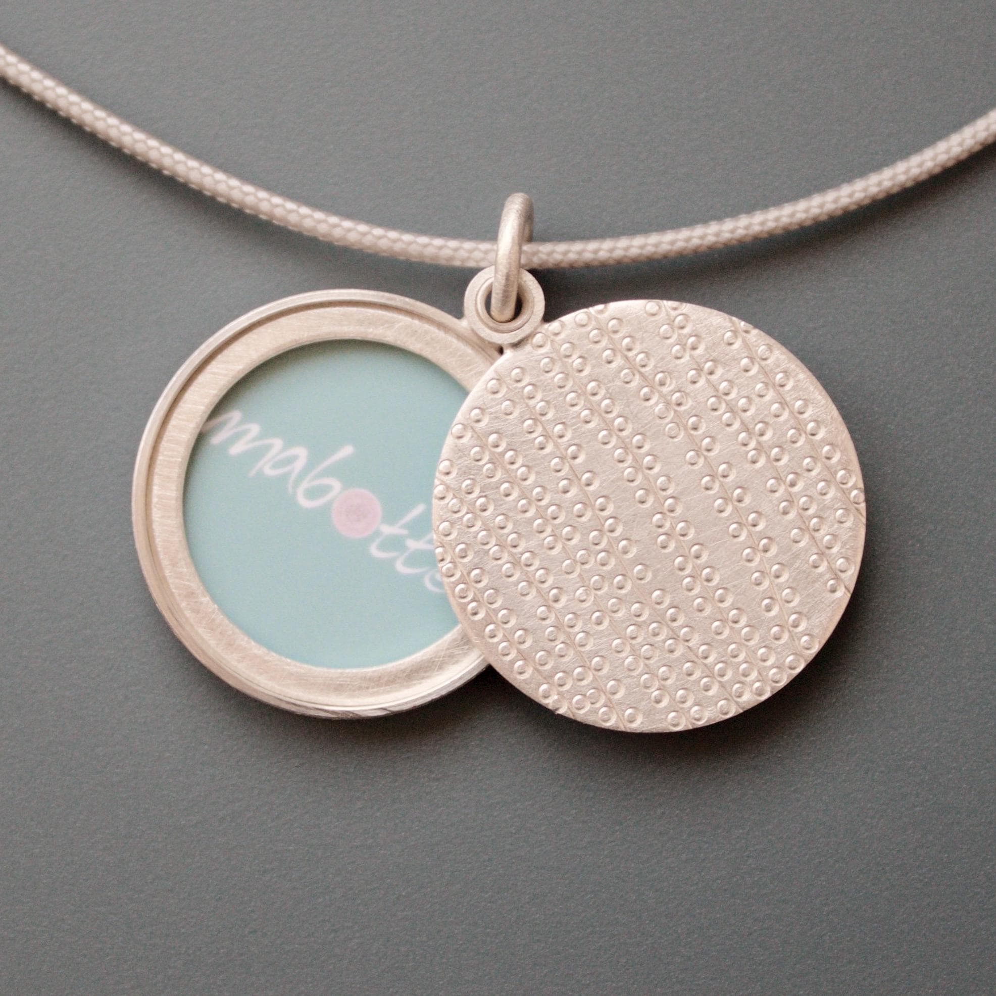 String For A Locket Modern Round Picture Locket String of Pearls Design in Sterling Silver ...