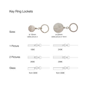 silver keychain locket for two pictures with sun decor image 9