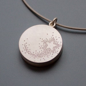 unique picture locket with a shooting star in sterling silver image 4