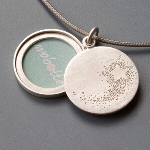 unique picture locket with a shooting star in sterling silver image 3