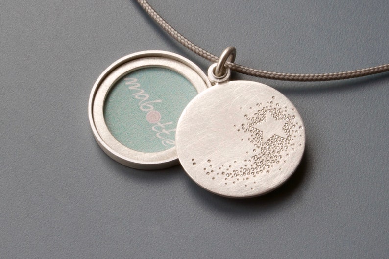 unique picture locket with a shooting star in sterling silver image 3