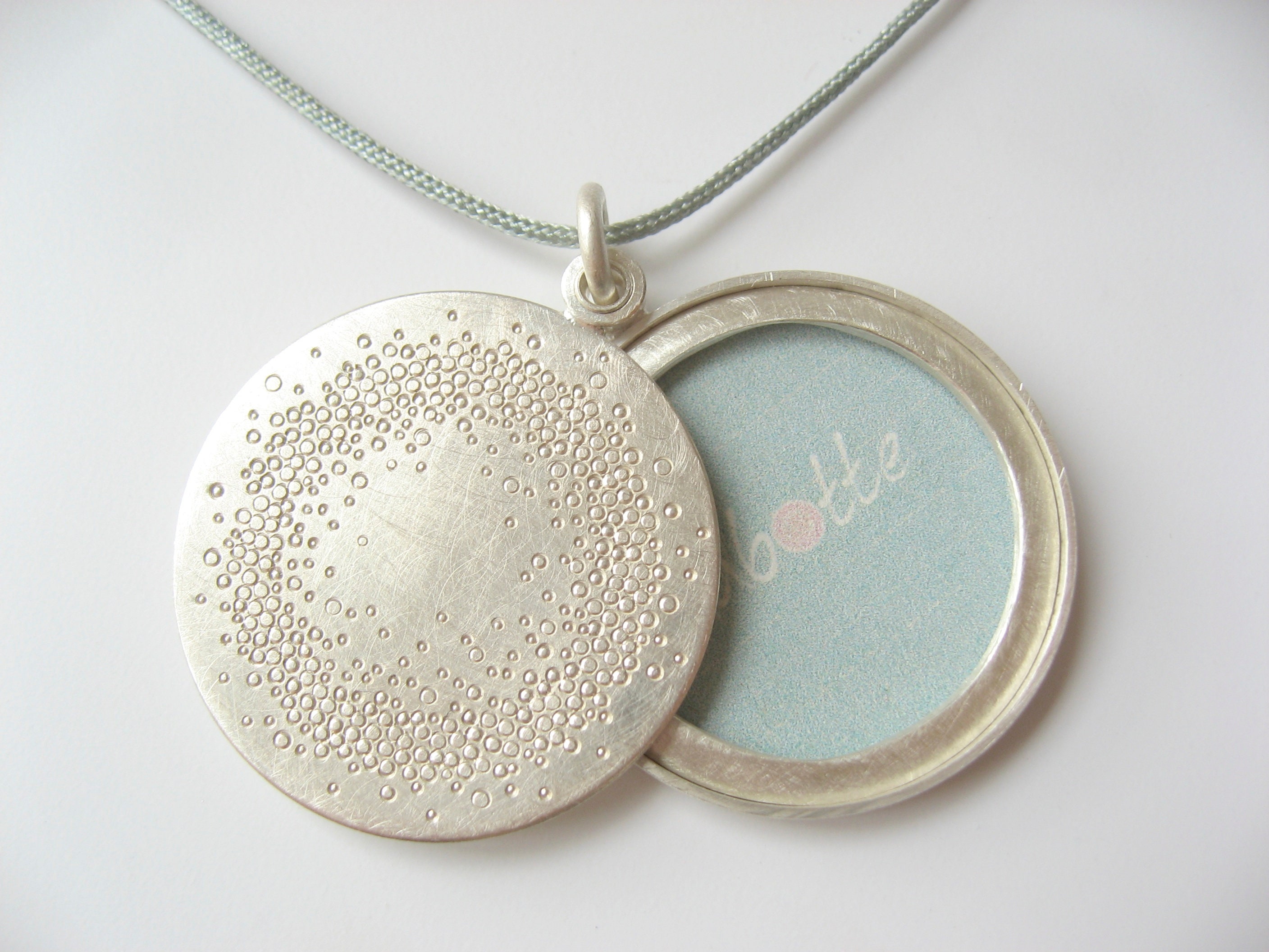 Modernes rundes Medaillon für ein Foto grosses Fotomedaillon Etsy