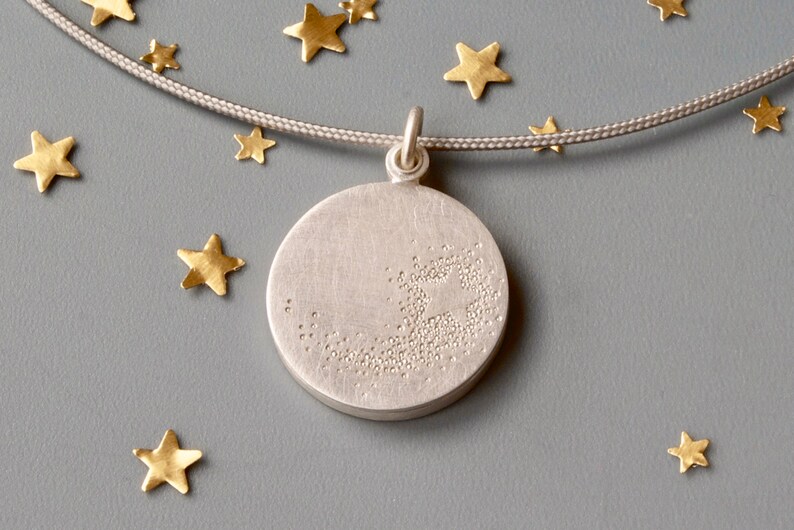 unique picture locket with a shooting star in sterling silver image 2