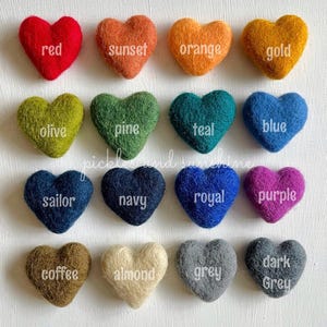 Corazones de bebé de fieltro para fotografía de recién nacidos en colores variados, accesorio de corazón de fieltro para bebé recién nacido