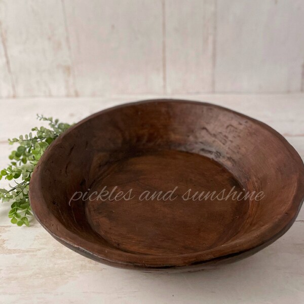 The Ultimate Sitter bowl prop for infant photography, vintage reproduction brown dough bowl, sitter or newborn twin posing bowl prop