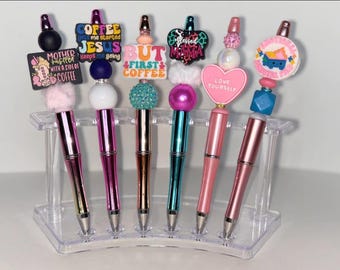 Personalized Beaded Pens, Coffee Mama, Blessed Mama, Jesus, Love Yourself