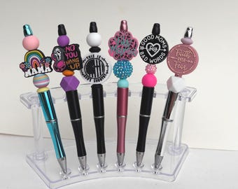 Personalized Beaded Pens, Mama, Faith Over Fear, God's Country Designs