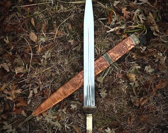 Handsmidd romersk gladiusvärd, Marcus Aurelius-inspirerad historisk replika, julklapp