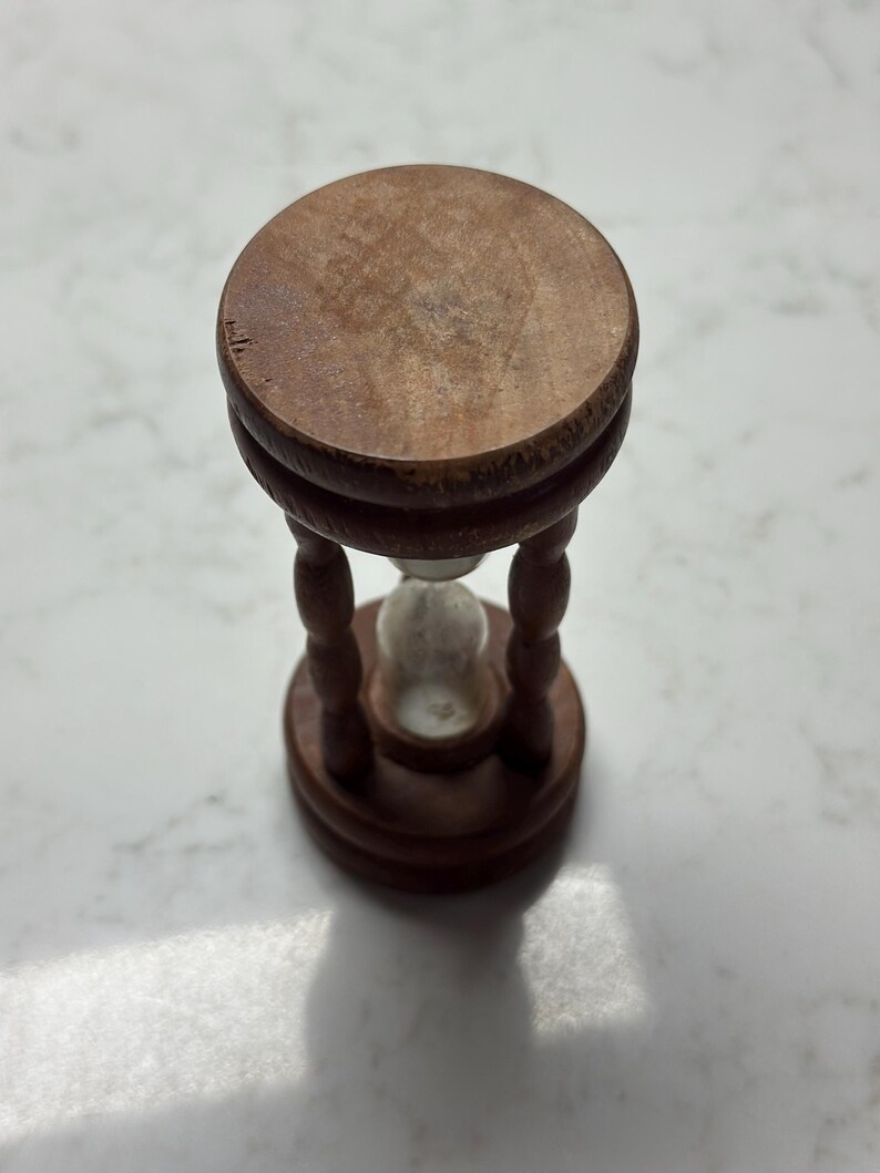 Rustic Hourglasses Vintage Nevco Wooden Hourglass Sand Timer Made in Japan Original Label ...
