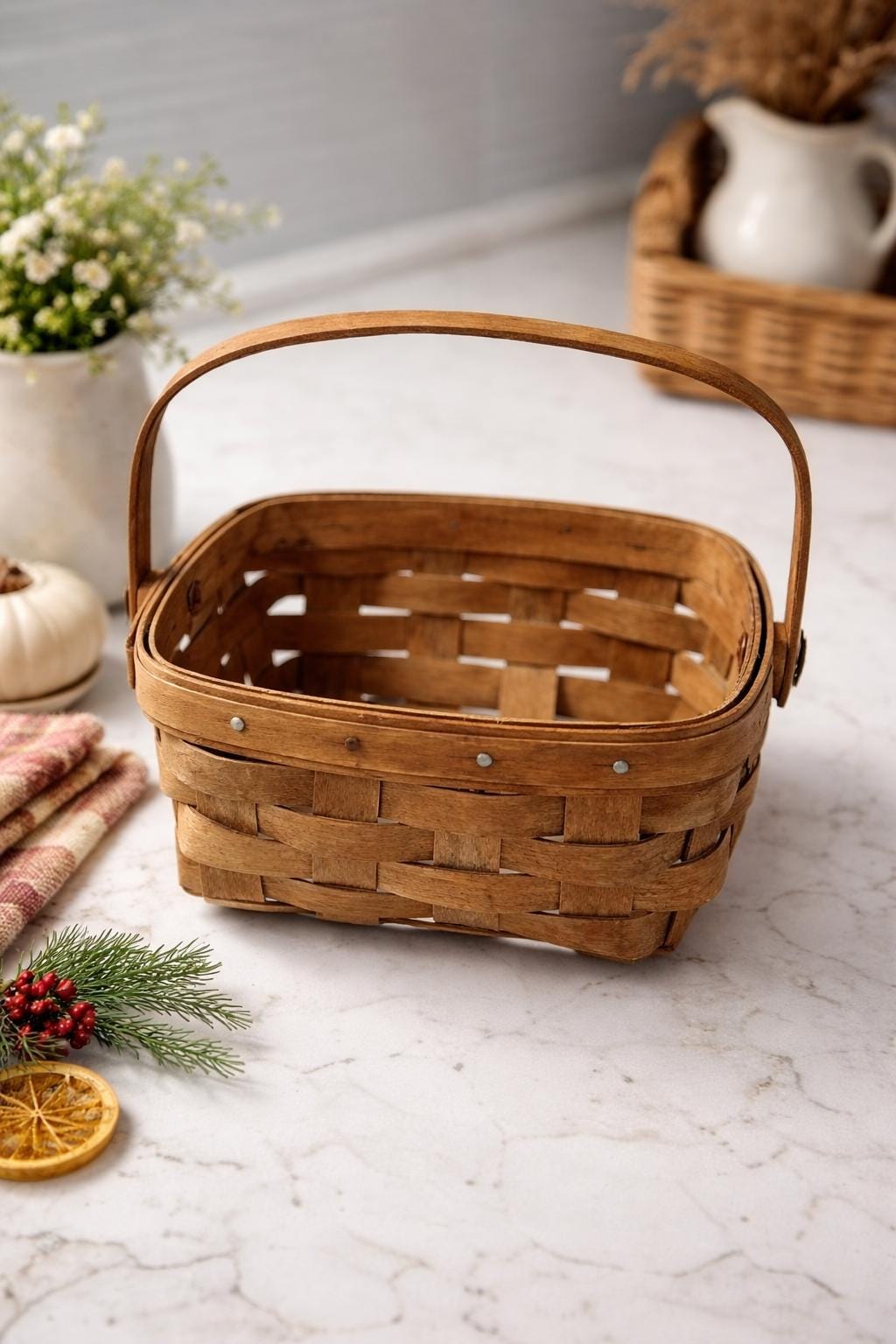 Longaberger Basket 7 Inch - Etsy