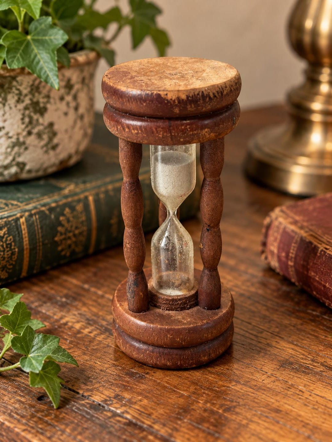 Rustic Hourglasses Vintage Nevco Wooden Hourglass Sand Timer Made in Japan Original Label ...