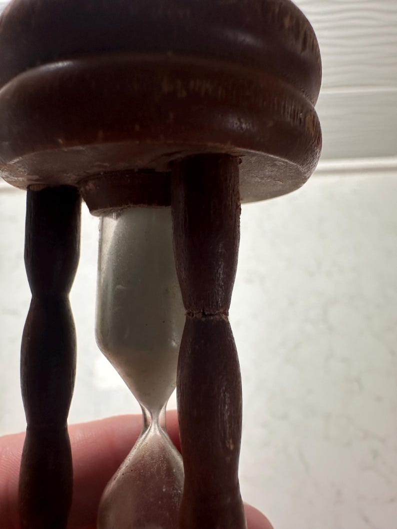 Rustic Hourglasses Vintage Nevco Wooden Hourglass Sand Timer Made in Japan Original Label ...