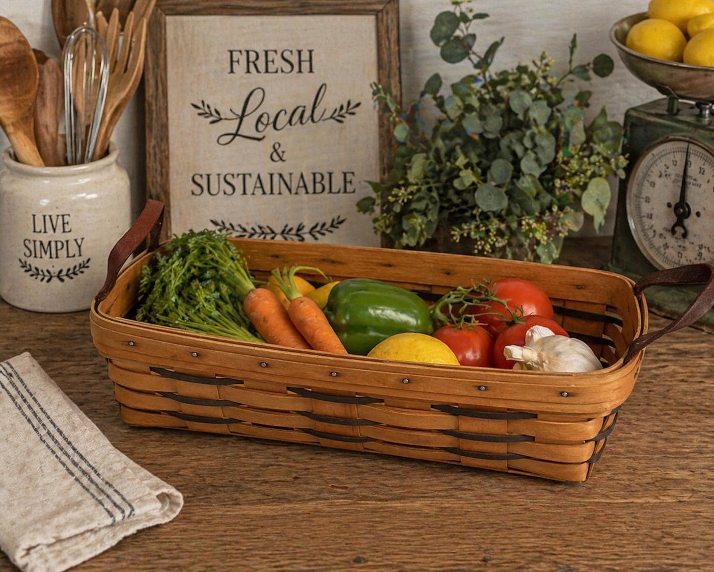 Longaberger Bread Basket - Etsy