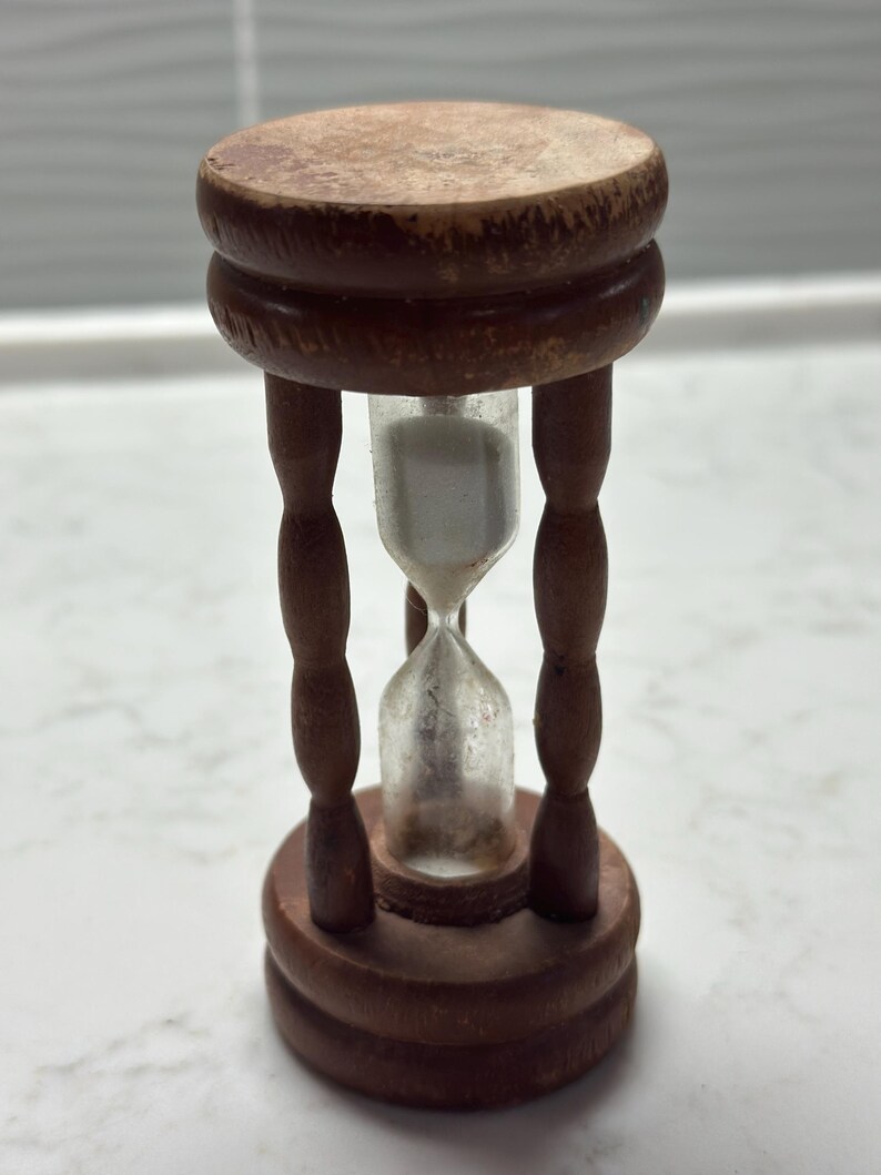 Rustic Hourglasses Vintage Nevco Wooden Hourglass Sand Timer Made in Japan Original Label ...