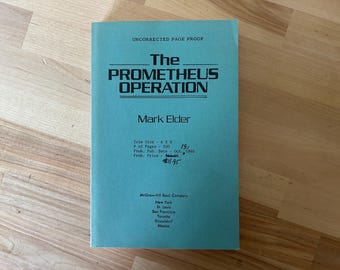 Uncorrected Page Proof – The Prometheus Operation (1980) Mark Elder | McGraw-Hill Advance Proof | With Publisher Press Release