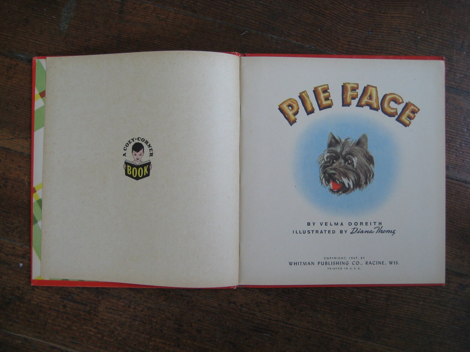 Rare Vintage Children's Book Pie Face Whitman Etsy