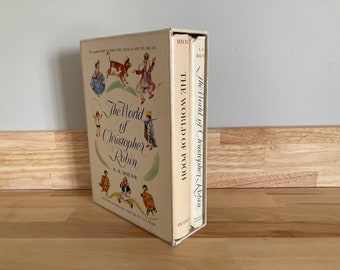 Winnie the Pooh Boxed Set- The World of Christopher Robin and The World of Pooh by A. A. Milne (E. P. Dutton, 1957 and 1958)