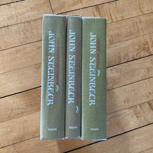 Collectible John Steinbeck Literature Book Set - The Winter of Our Discontent, The Grapes of Wrath, and Short Novels (The Viking Press)