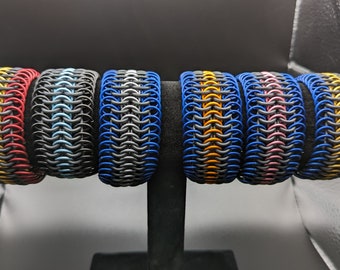 Custom MATTE STRIPE Chainmail Bracelet