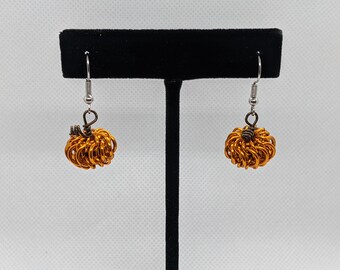 Chainmail Pumpkin Earrings