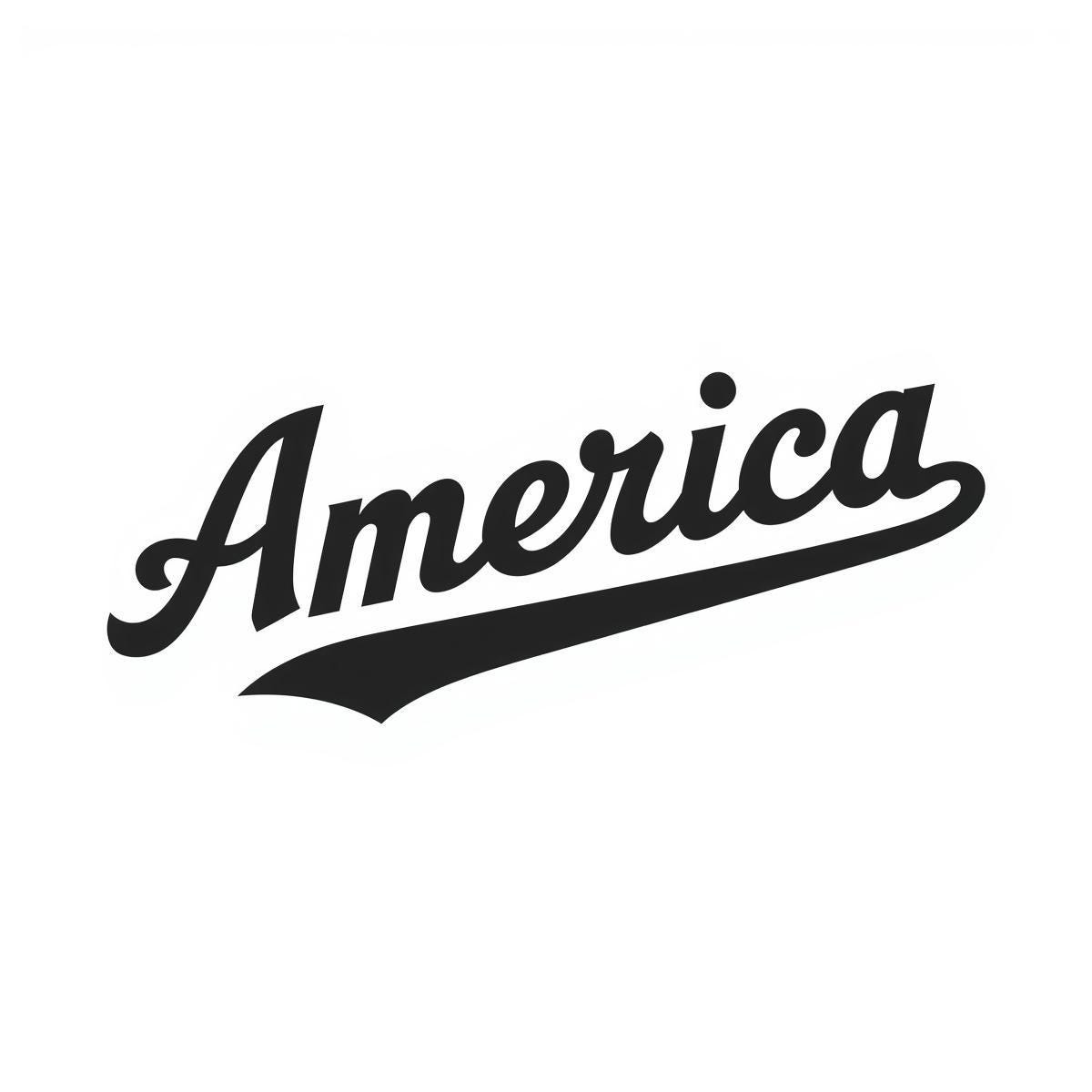 America Retro Script SVG | Vintage Baseball Typography | Patriotic Text ...