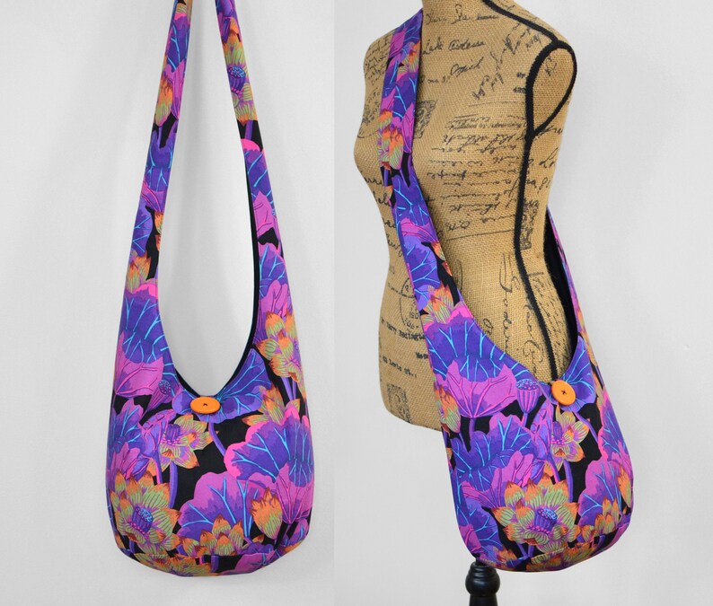 Made to Order Floral Hobo Bag Cotton Boho Bag Crossbody Bag Etsy