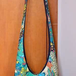 Made to Order Psychedelic Boho Purse Fabric Hobo Bag Cotton Crossbody ...