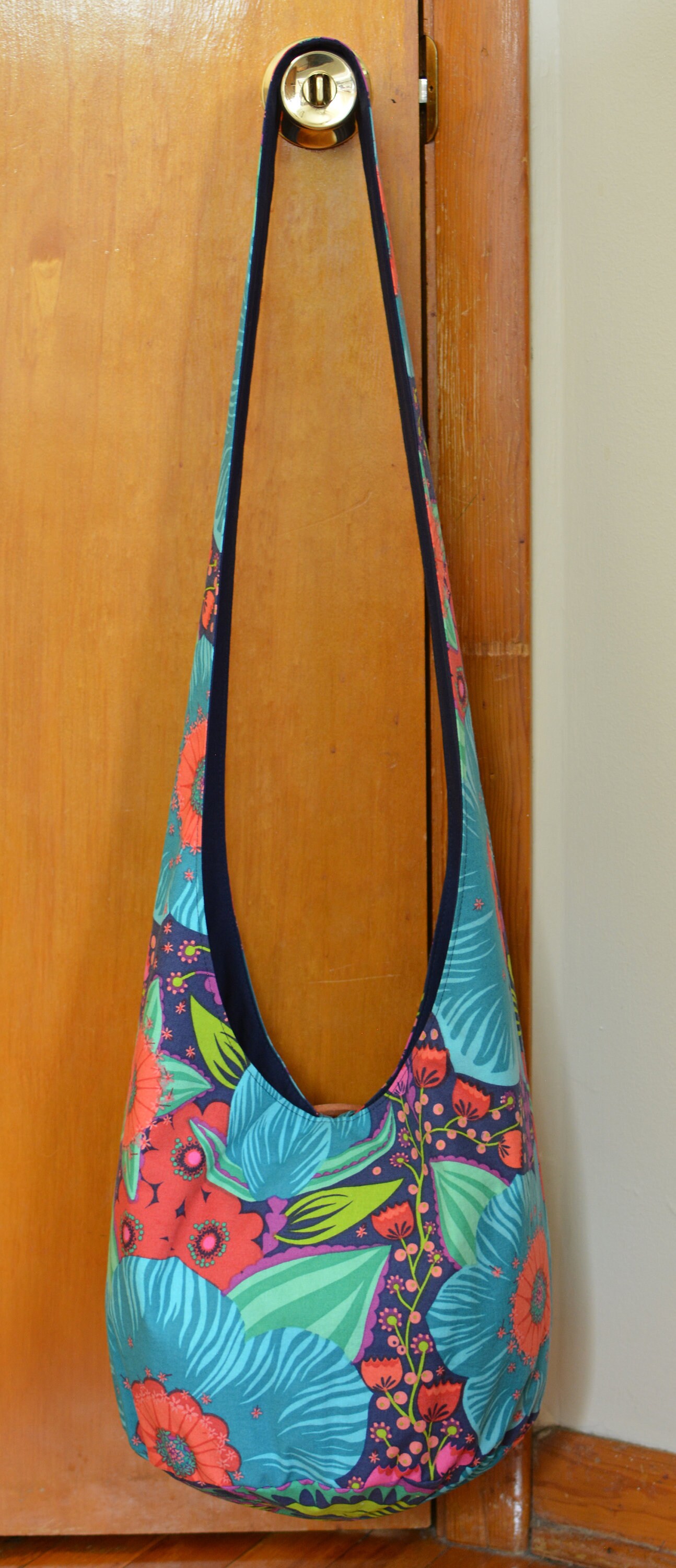 Floral Boho Purse Fabric Hobo Bag Cotton Crossbody Bag Etsy