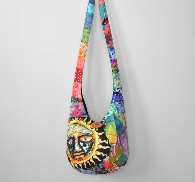 Hobo Bag Crossbody Bag Sublime Sun Boho Bag Patchwork Hippie Etsy
