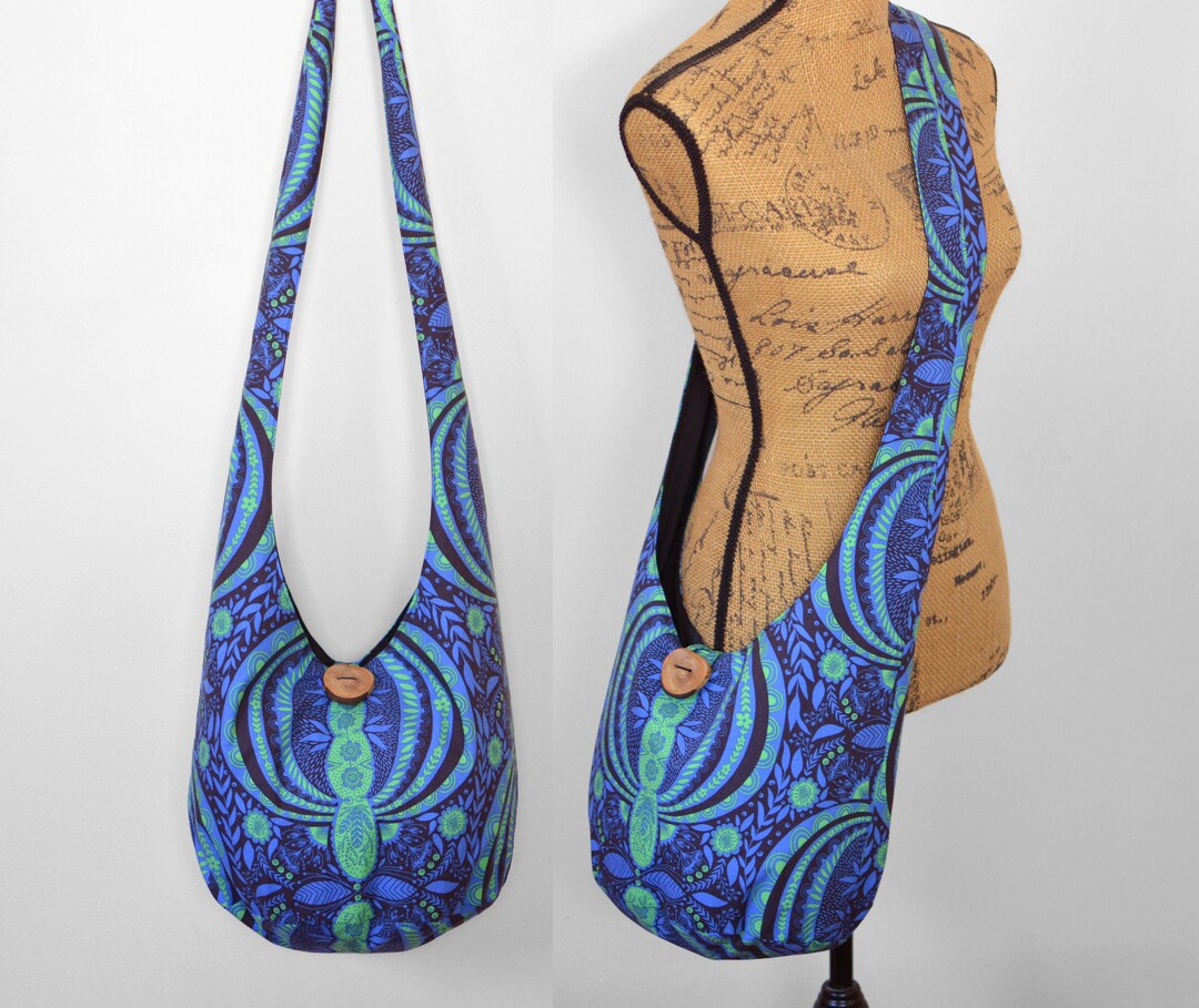 Geometric Hobo Bag Crossbody Bag Boho Bag Cotton Hippie Purse - Etsy