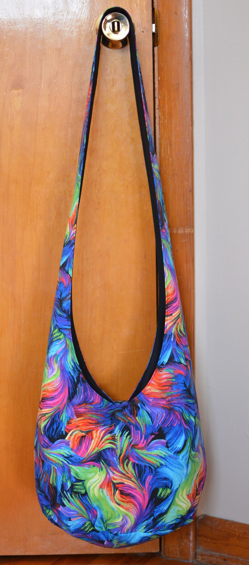 Made to Order Rainbow Boho Purse Crossbody Bag Hobo Bag Cotton Etsy