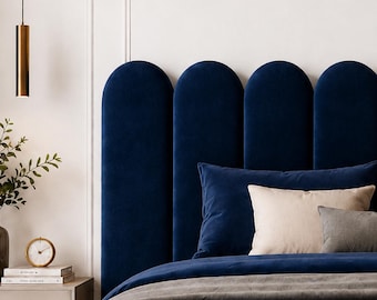 Paneles de pared de terciopelo personalizados para dormitorio, paneles tapizados para cabecero, decoración de pared modular acolchada, paneles acústicos para cama.