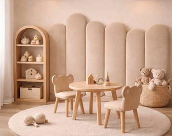 Paneles de pared tapizados, paneles de valla tapizados en terciopelo, decoración de pared suave y segura para niños, paneles acolchados a medida, cabecero de dormitorio para armar uno mismo