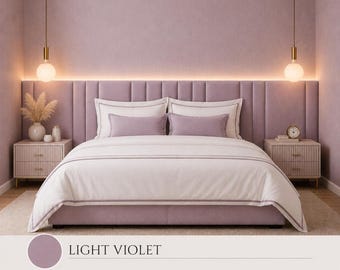 Paneles de pared tapizados personalizados: cabeceros modernos y espacios decorativos, fácil instalación en la pared, cualquier color y tamaño.