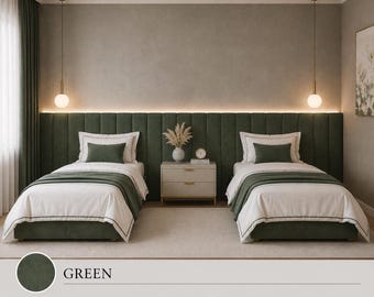 Paneles de pared tapizados, paneles modulares para dormitorio, cabeceros de cama hechos a mano, cabeceros tapizados para camas queen y king, fáciles de instalar.