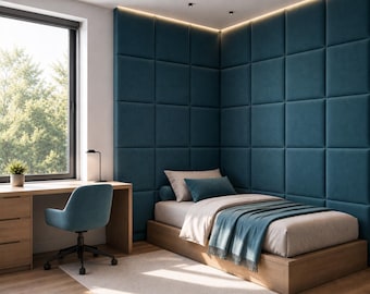 Paneles de pared de terciopelo personalizados / Cabecero cuadrado tapizado para decoración decorativa