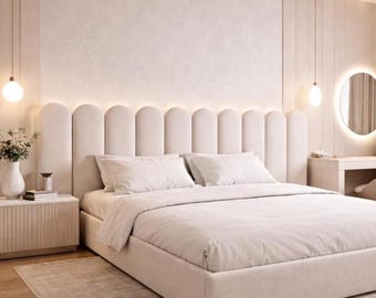 Paneles de cabecero tapizados en terciopelo / Juego de decoración de pared acolchado a medida (EE. UU.)